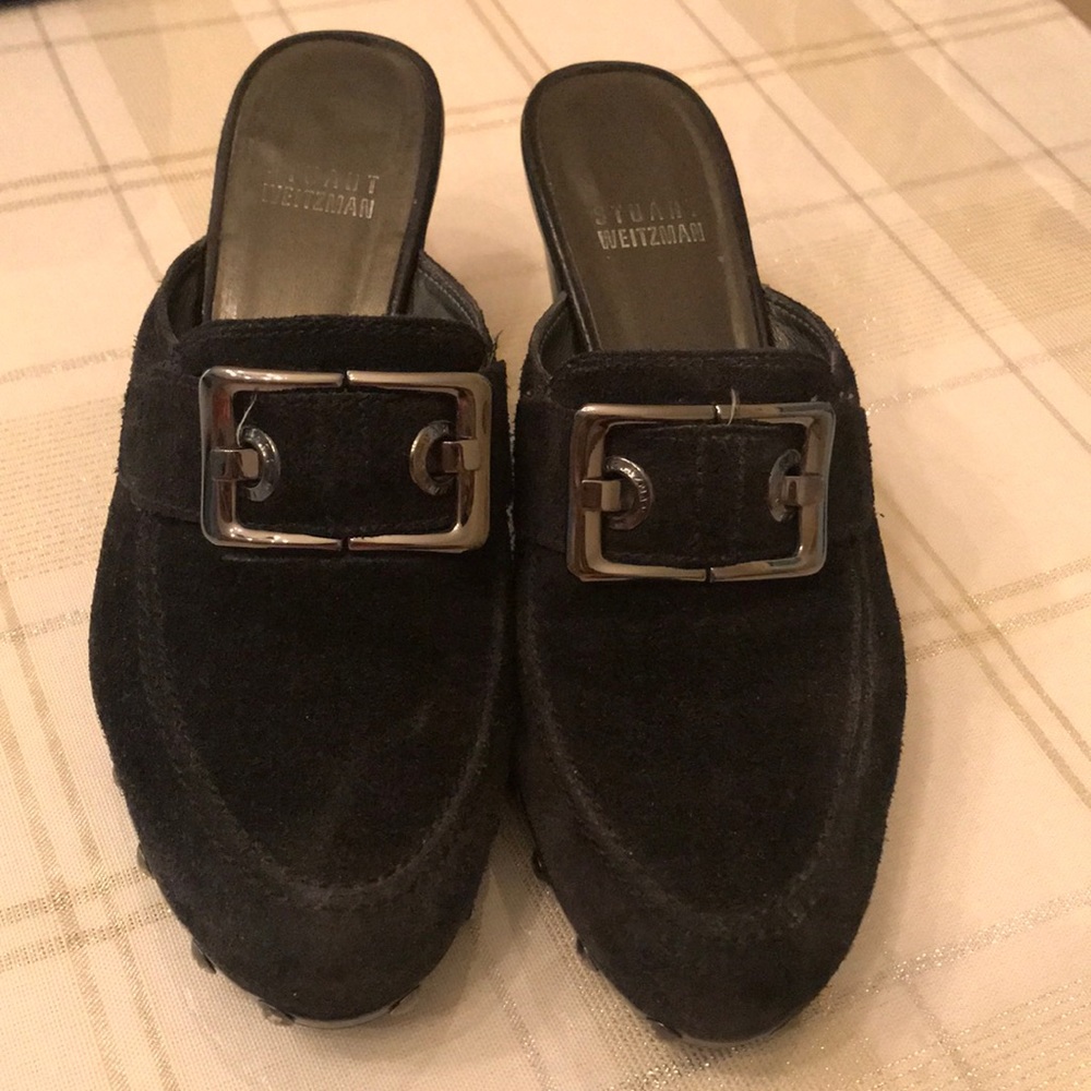 Authentic Stuart Weitzman Doubleagent Suede Mules - image 2